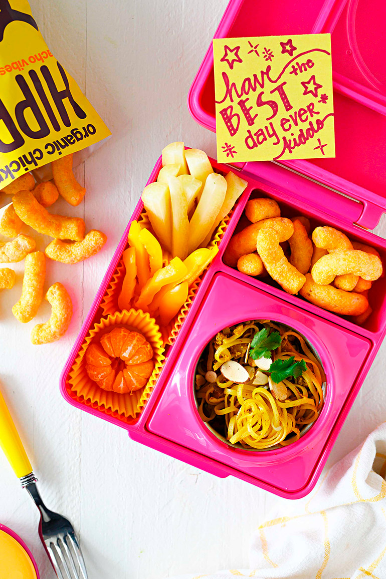 curry noodles in lunchbox