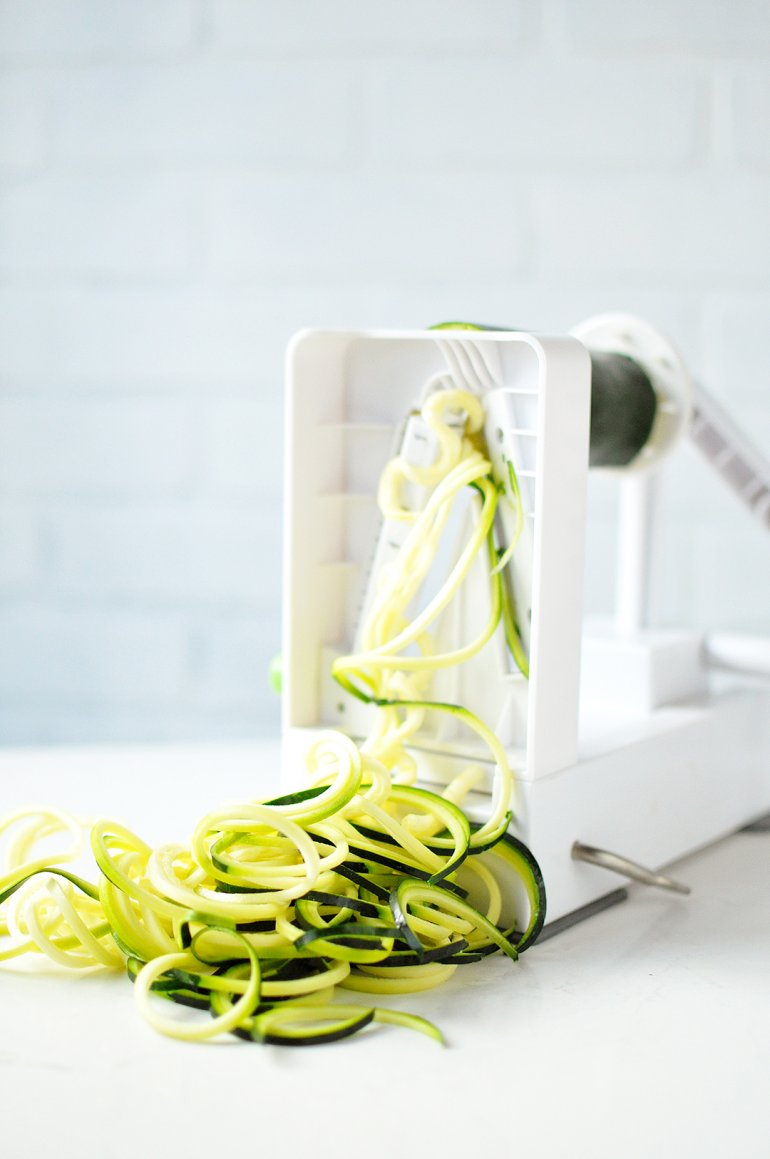 zoodles made with the inspiralizer
