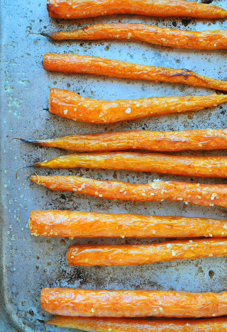roasted carrots with olive oil and sea salt