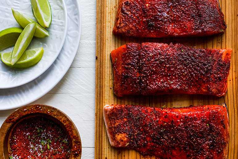 grilled chili lime salmon