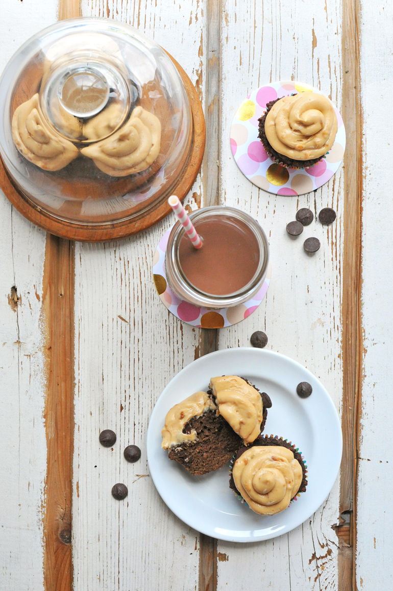 grain-free triple chocolate cupcakes