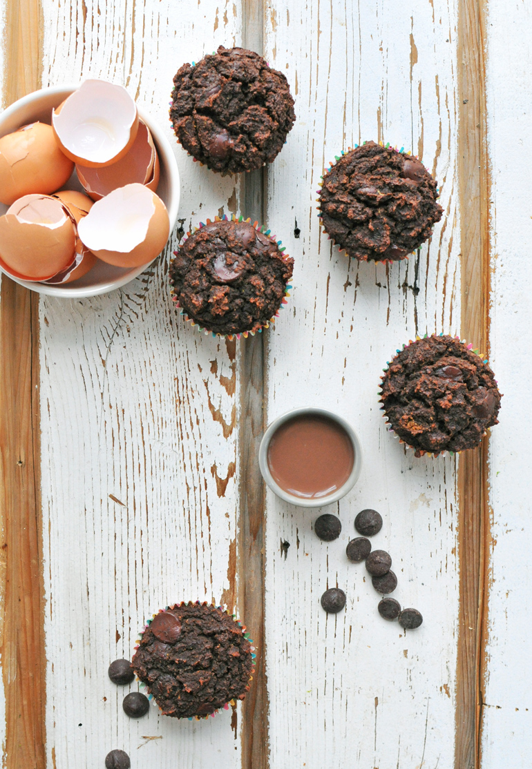 triple chocolate grain-free cupcakes
