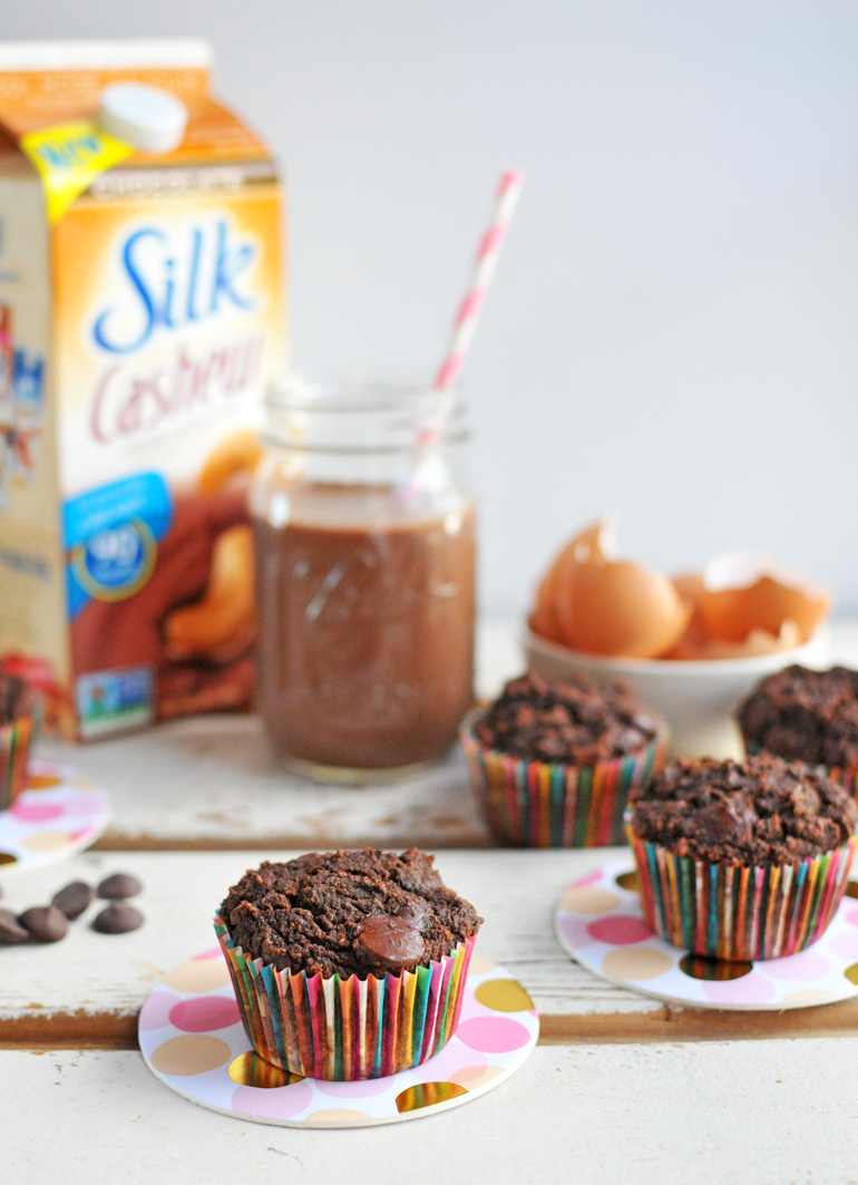 chocolate cupcakes with silk chocolate cashewmilk
