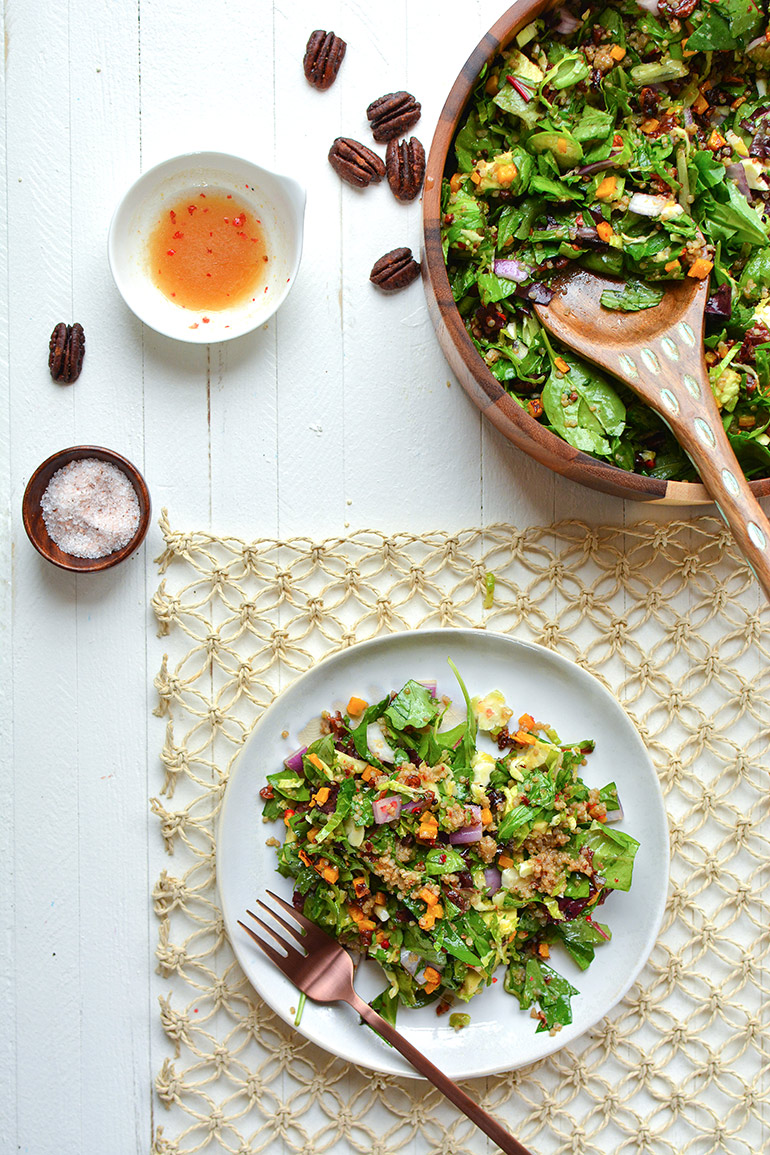 autumn harvest chopped salad from above