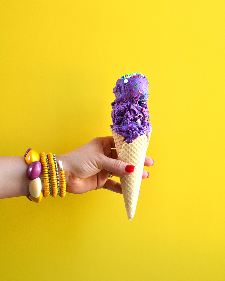 dragonfruit blueberry ice cream