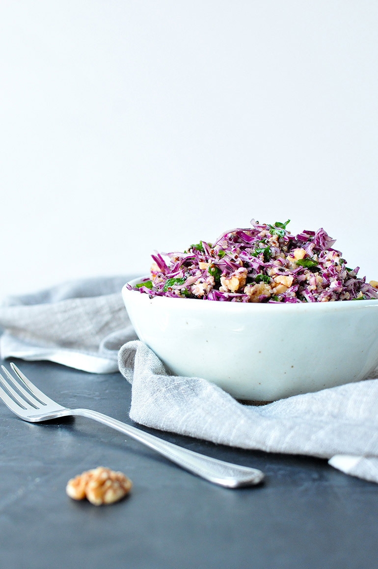 purple power salad with quinoa