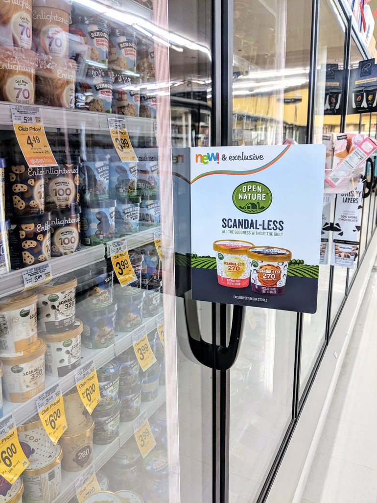 scandal-less ice cream in safeway stores