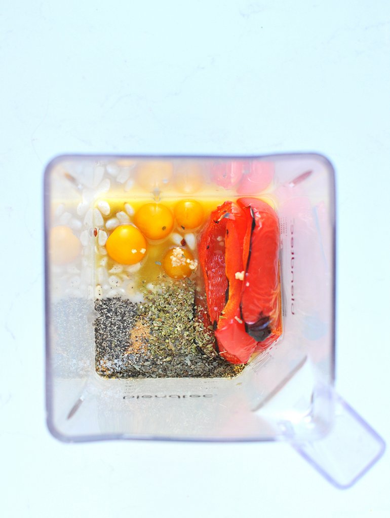 red pepper alfredo made in the blendtec