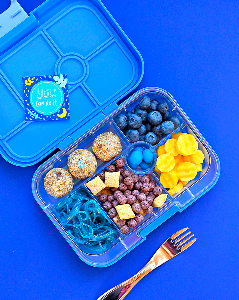 blue themed lunchbox