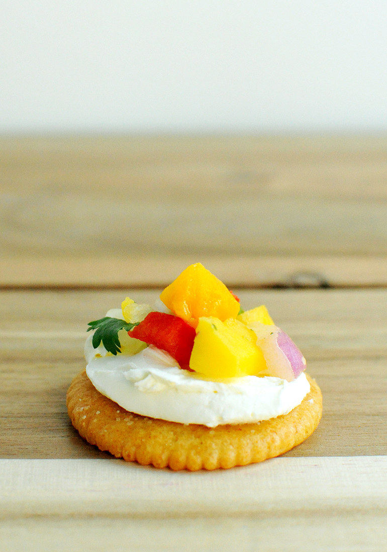 ritz stack it up with mango salsa