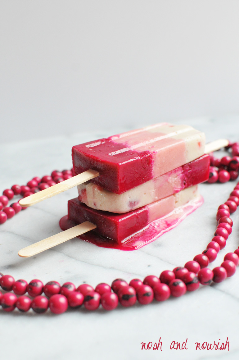 strawberry ombre popsicles