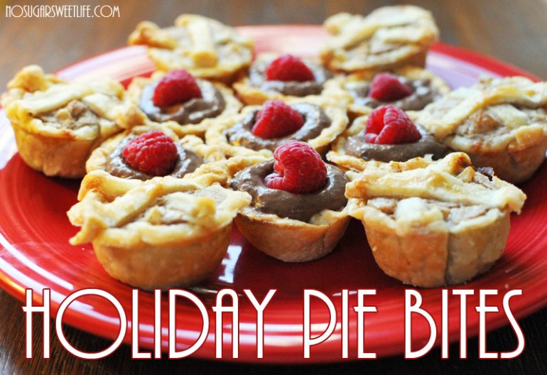 Holiday Pie Bites: Chocolate Raspberry Pie &amp; Apple Pie | Nosh and Nourish
