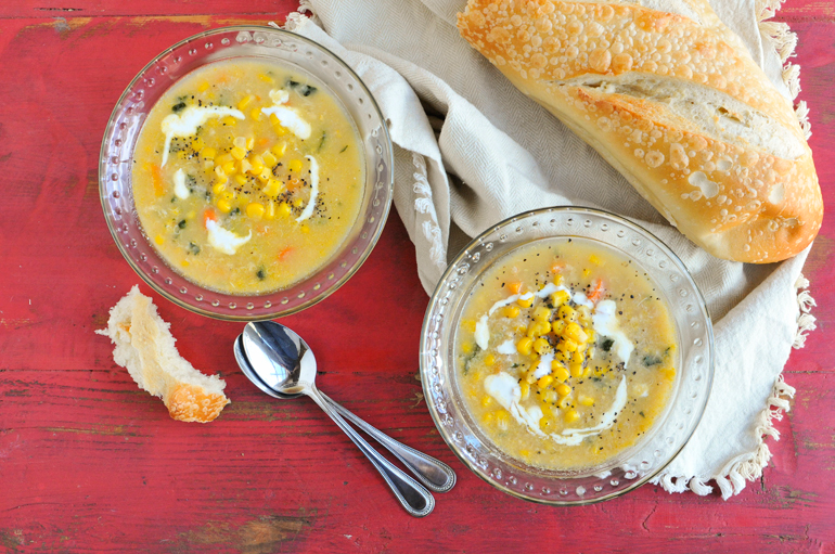 Quinoa Crab Corn Chowder Nosh and Nourish