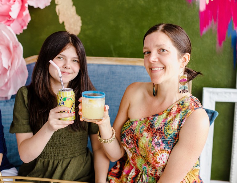 cocktail and lacroix water