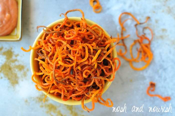 Spiralized Sweet Potato Fries - The Movement Menu