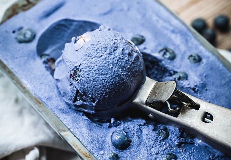 Homemade blueberry 2025 ice cream