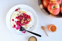 Easy Yogurt Breakfast Bowls with Apples and Dragonfruit