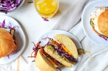 Korean BBQ Bibimbap Veggie Burgers