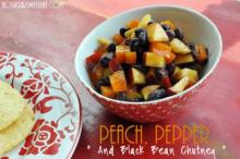 {Peach, Pepper, & Black Bean Chutney}