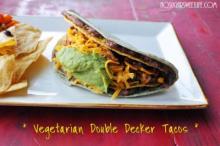 {Vegetarian Double Decker Tacos}