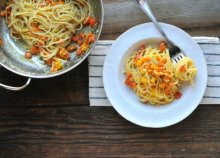 Orange Power Pasta with Cauliflower Alfredo