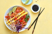 Paleo Pad Thai with Carrot and Sweet Potato Noodles