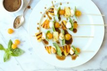 Grilled Pineapple Caprese Skewers