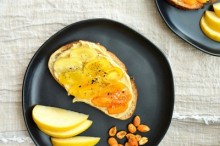 Yellow Ombre Hummus Toast