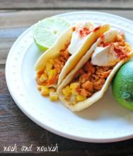 Chili Lime Salmon Tacos w/Corn Salsa