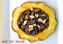 Spinach & Cranberry Stuffed Acorn Squash