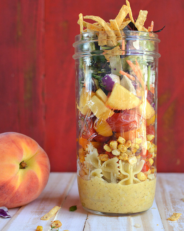 summer pasta salad jar