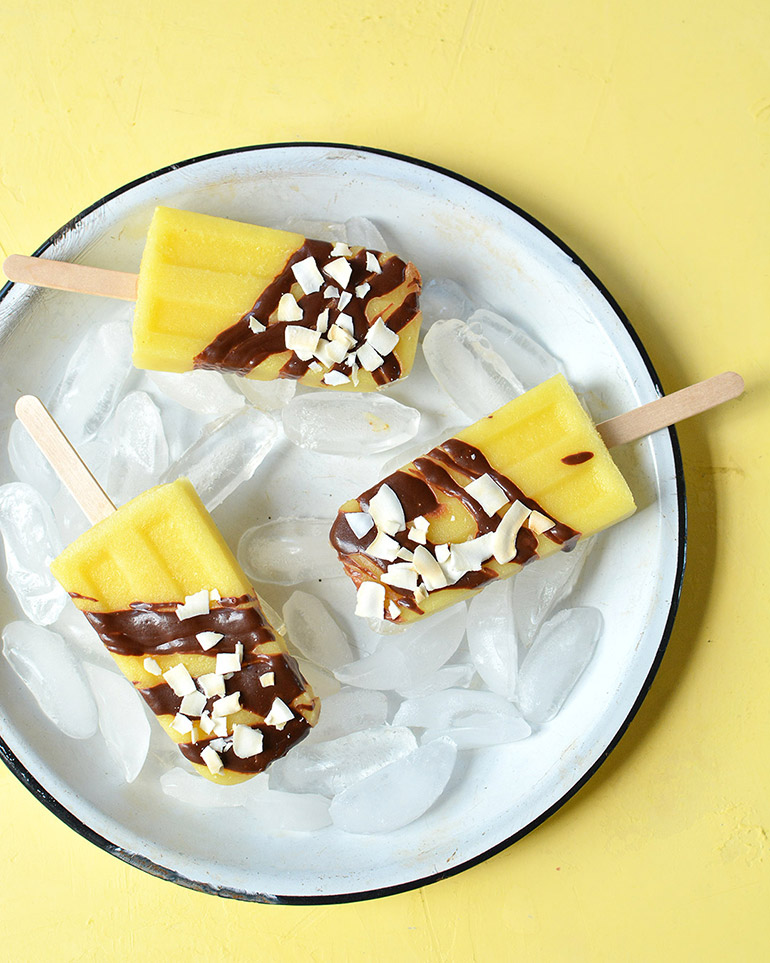 pina colada popsicles with Silk coconutmilk