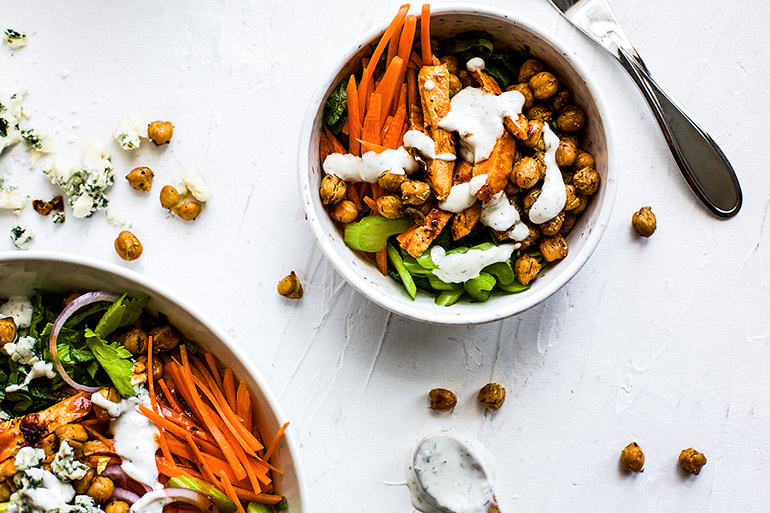 buffalo chicken salad bowls