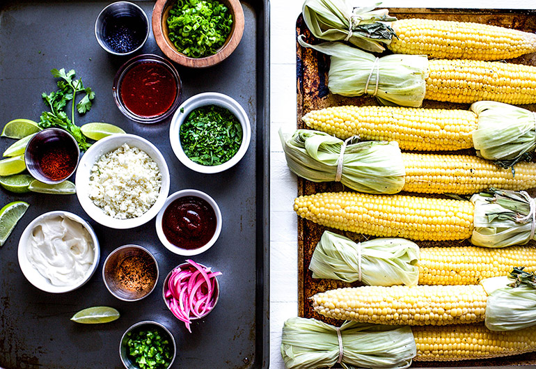 street corn 3 ways - ingredients