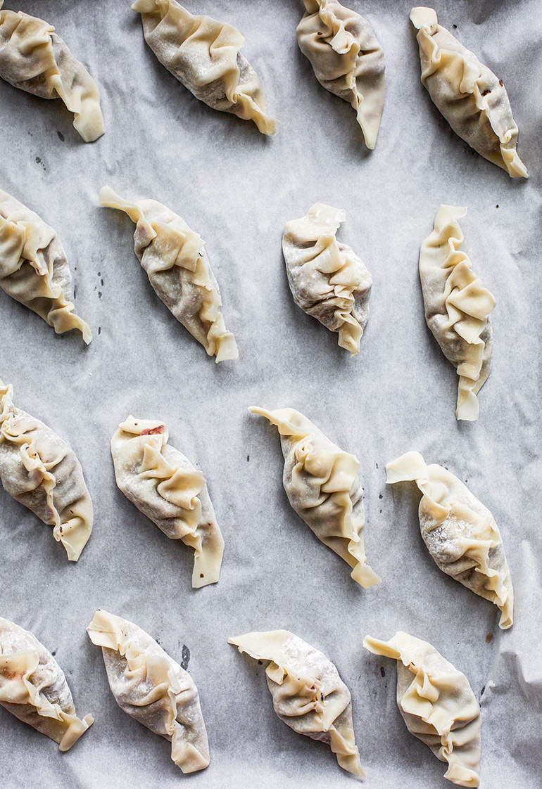 vegetarian potstickers made at home