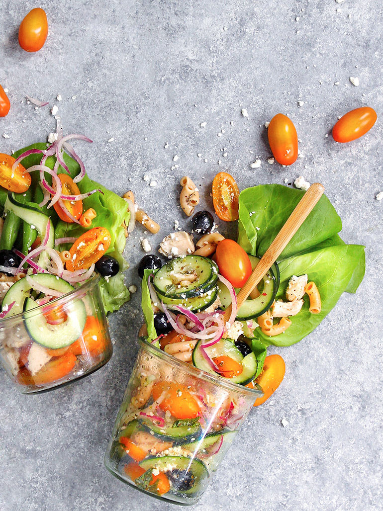 greek mason jar salad