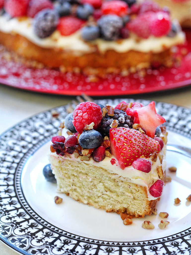 slice of vegan pound cake