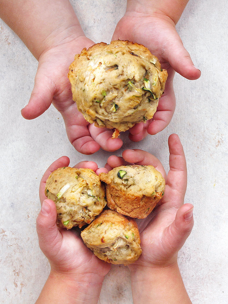 zucchini muffins from First Bites cookbook