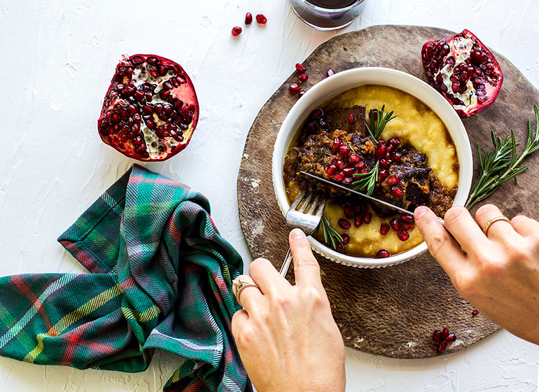 short ribs with pomegranate