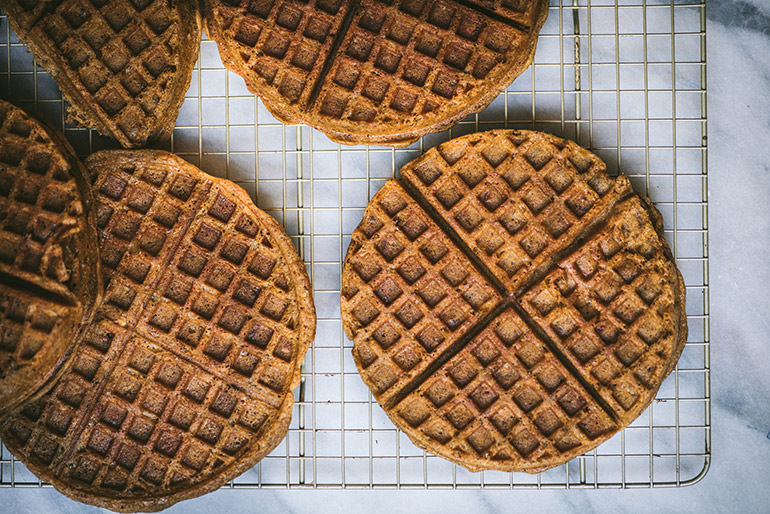 glutenfree pumpkin pecan waffles