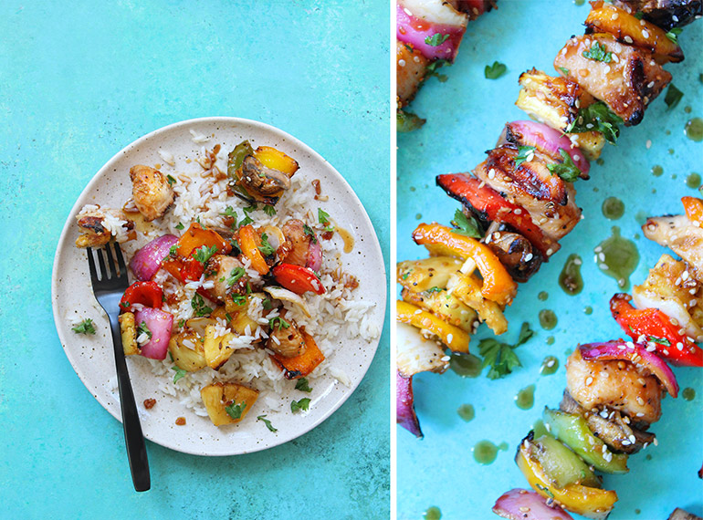 rainbow chicken skewers lunchesandlittles