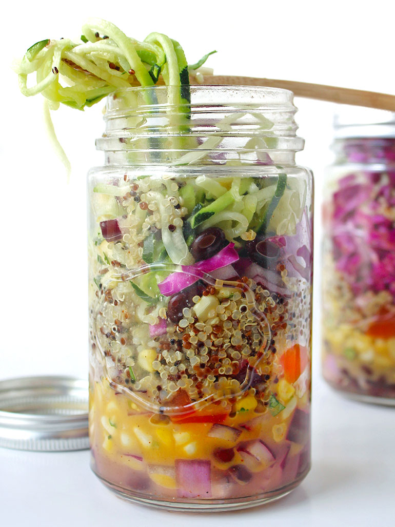 southwest zoodle jar salad