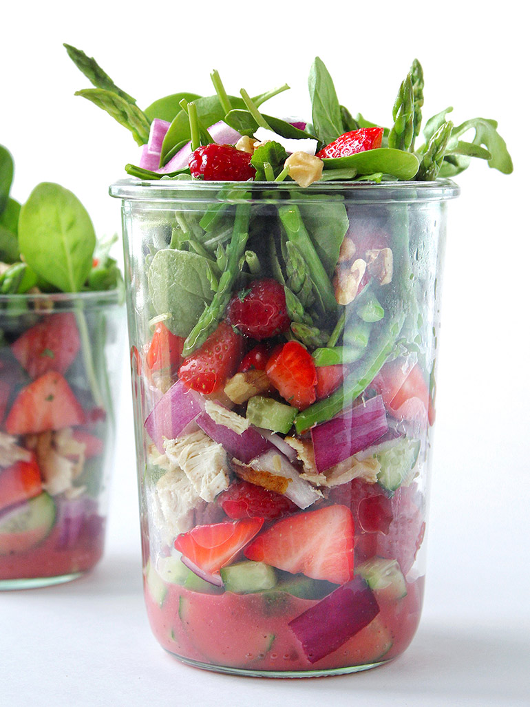 spring mason jar salad