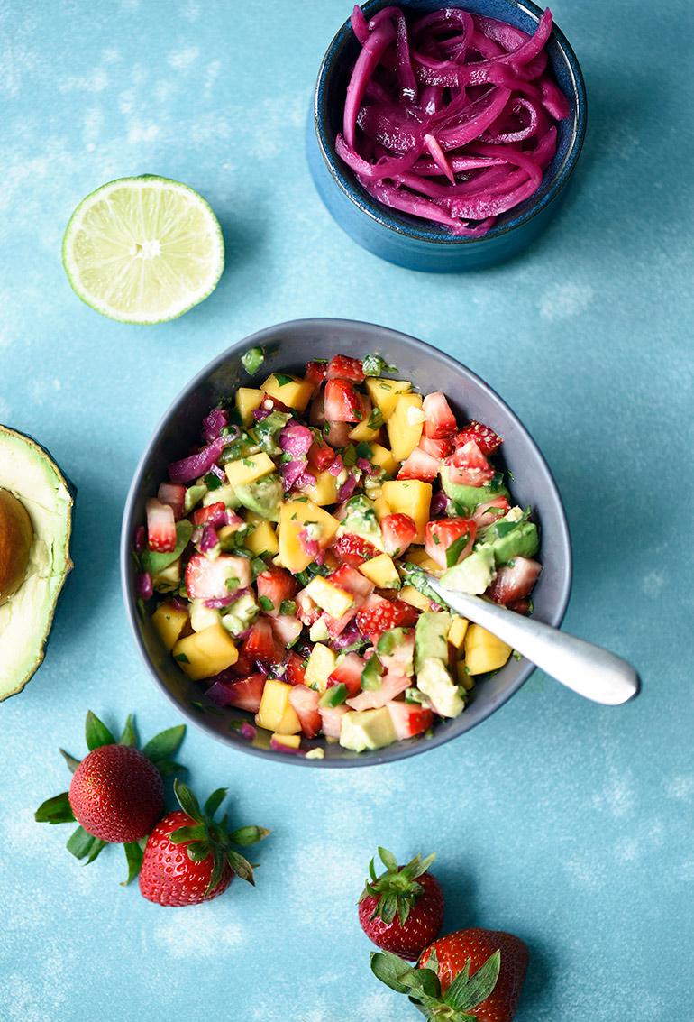 strawberry mango avocado salsa