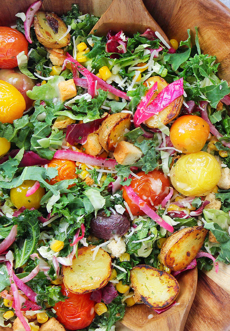 taylor farms asiago kale chopped salad close up