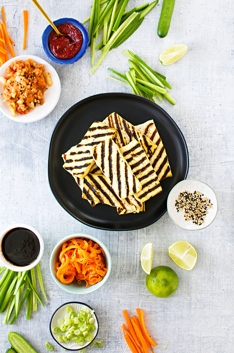 grilled tofu tacos