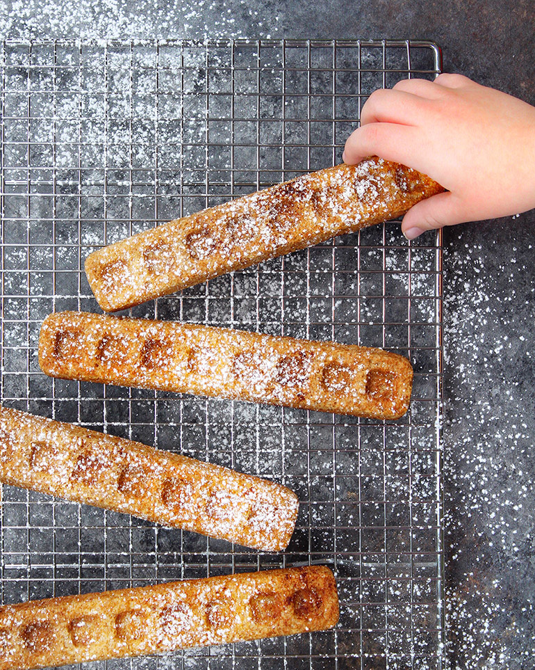 Vanilla Cinnamon Winter Waffle Sticks | Nosh and Nourish