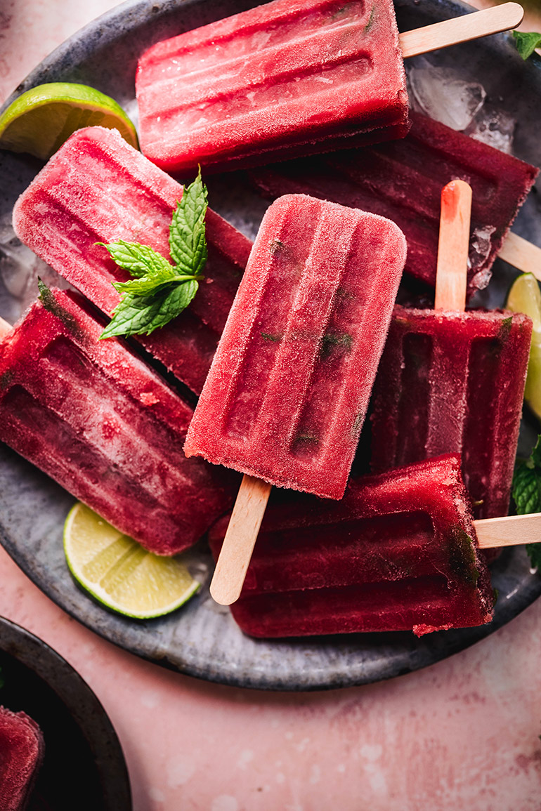 watermlon berry mojito popsicles