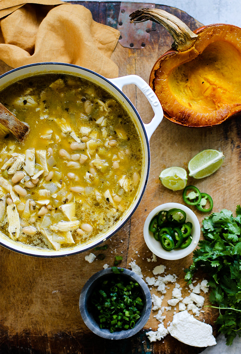 pumpkin white bean chicken chili