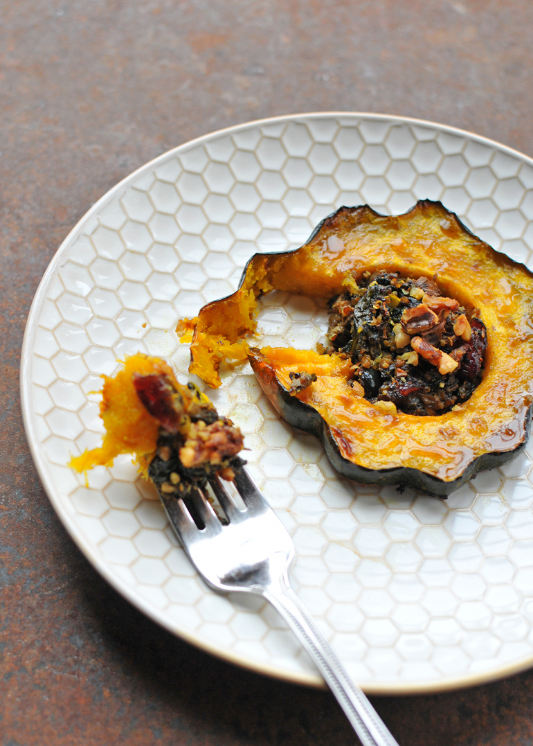 acorn squash ring on plate